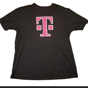Black T-Shirt with Pink T Mobile Logo